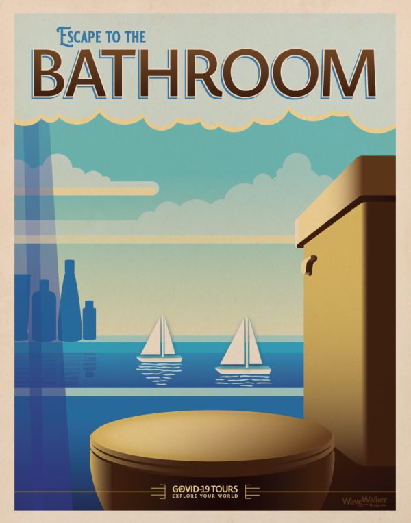 Bathroom Travel Poster