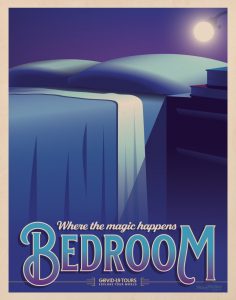 Bedroom Travel Poster